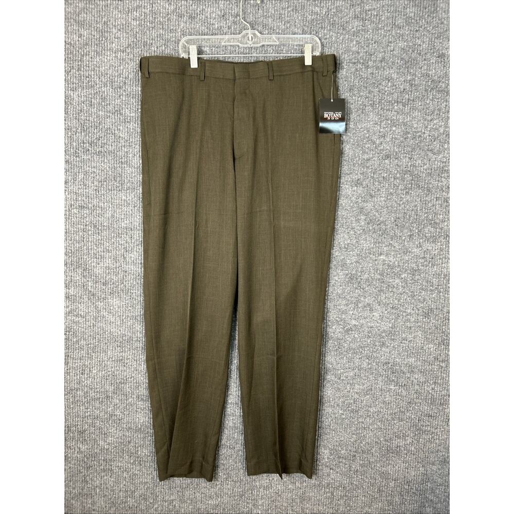 Botany 500 Mens Brown Dress Pants Size 38 Classic Business Mid Rise New